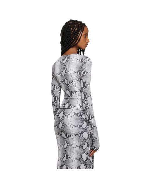 16Arlington Black Pattern Long-Sleeved Top
