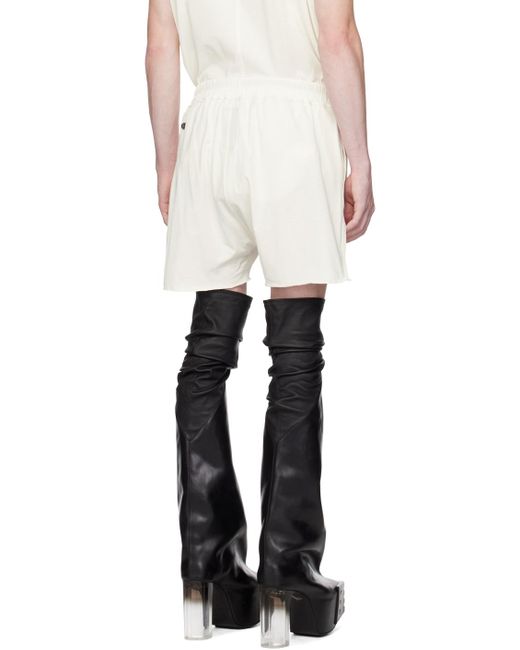 Rick Owens Black Off-white Champion Edition Dolphin Shorts for men