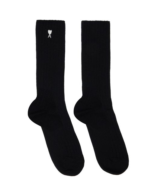 AMI Gray Three-Pack Ami De Coeur Socks for men