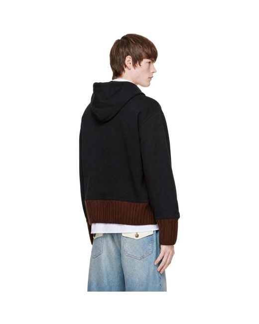 Egonlab Black Scarf Hoodie for men