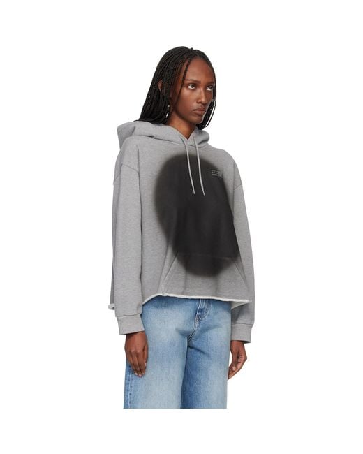 MM6 by Maison Margiela Black Unbrushed Cotton Hoodie
