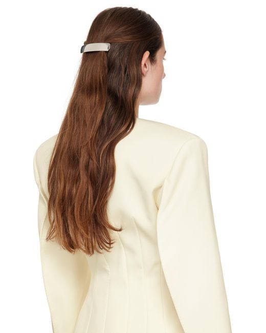 Sophie Buhai シルバー エングレーブドロゴ バレッタ ブラック | Lyst