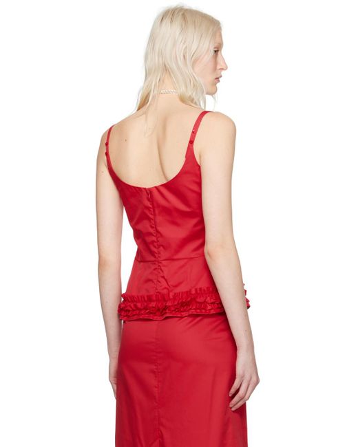 Molly Goddard レッド Camille トップス Red