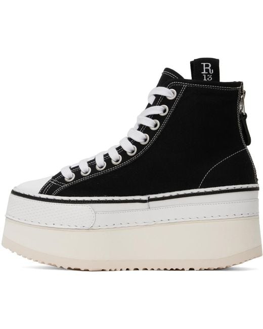 R13 Black Courtney Platform Sneakers