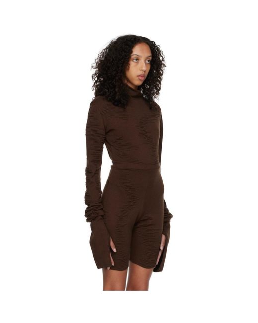 SELASI Brown Ssense Exclusive Kbn Knitwear Edition Bodysuit