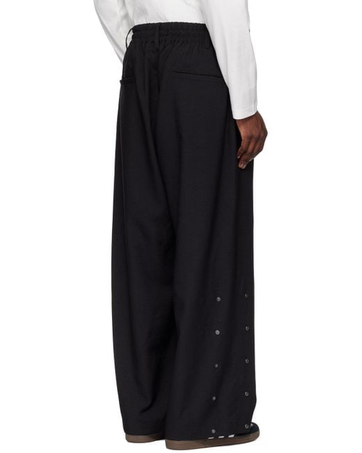 メンズ Y-3 ブラック Sport Uniform 3-Stripes トラウザーズ Black