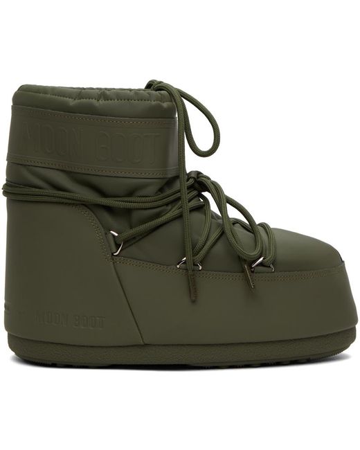 Moon Boot Green Khaki Icon Low Rubber Boots for men