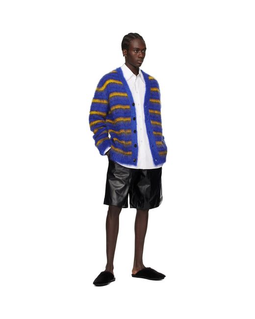 Marni Blue Iconic Stripes Cardigan for men