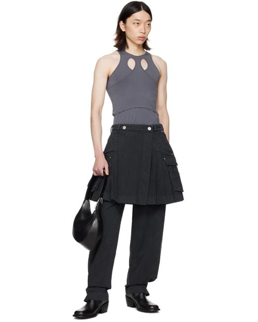 Dion Lee Black Shell Trousers for men