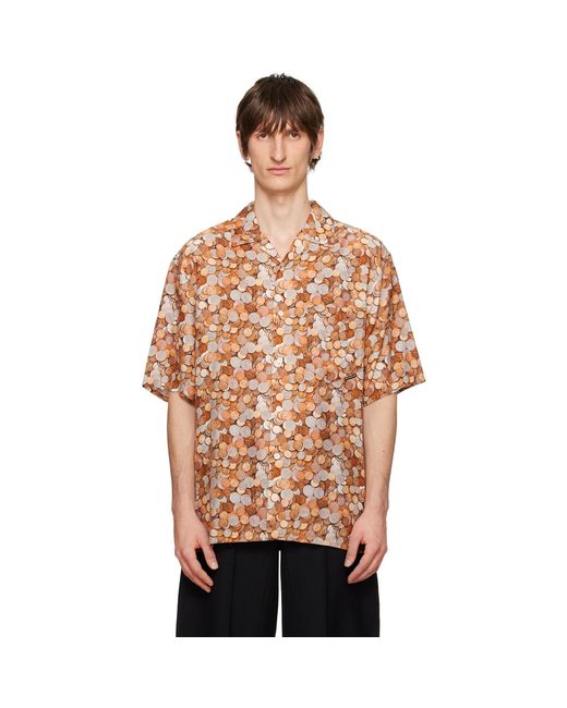 Alexander Wang Multicolor Orange & Tan Coin Shirt for men
