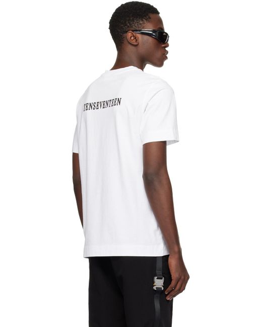 T-shirt blanc à textes imprimés 1017 ALYX 9SM pour homme en coloris White