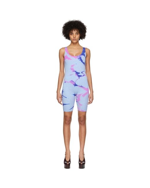 The Elder Statesman Blue Shard Jumpsuit