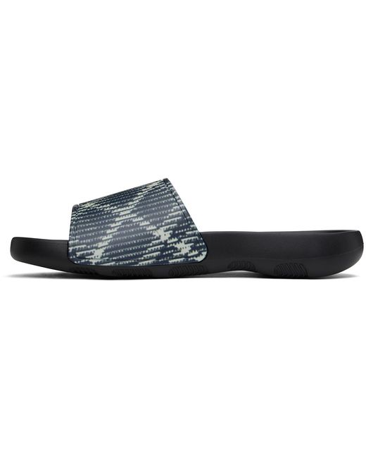 Burberry Black Off- Check Dive Slides for men