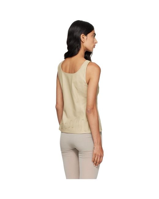 Paloma Wool Natural Fil Leather Top