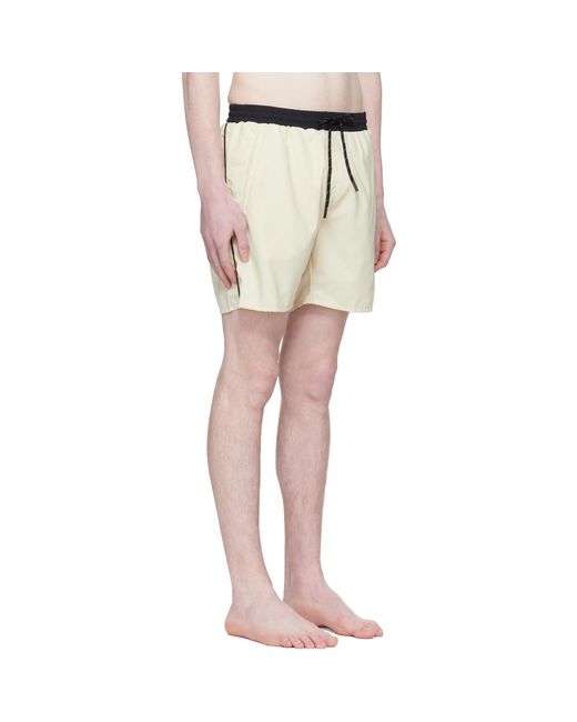 Boss Natural Off- Contrast Band Logo Swim Shorts for men