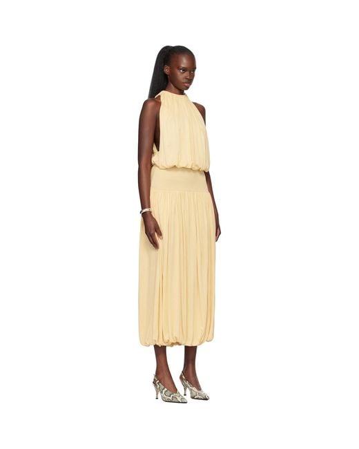 Totême  Black Soft Gathered Midi Dress