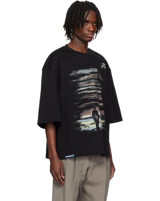 NAMESAKE Black Mayo Oversized 1900 T-Shirt for men
