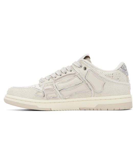 Amiri Black Off- Glitter Skel Top Low Sneakers