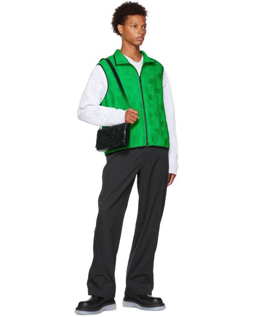 Bottega Veneta Green Shirring Vest for men