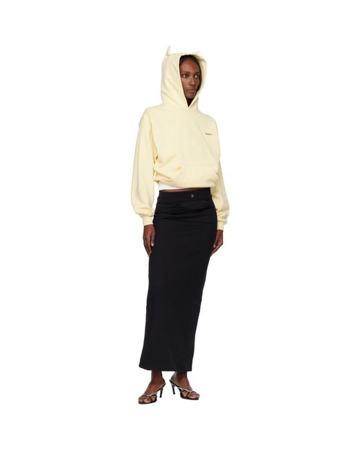 Coperni Black Jogging Midi Skirt