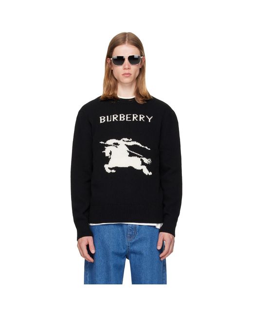 Burberry Black Knight Wool Cashmere Sweater for men