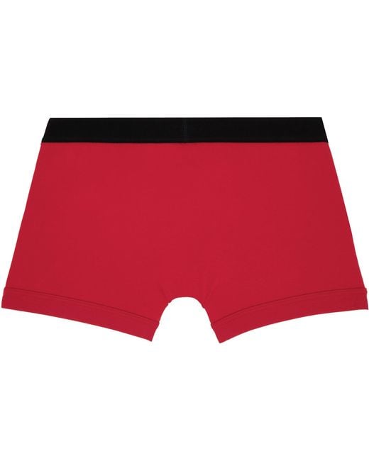 Tom Ford Red Cotton Boxer Briefs for men
