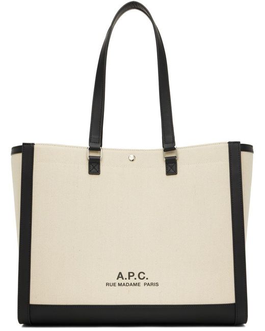 A.P.C. . Beige Camille 2.0 Tote in Natural | Lyst