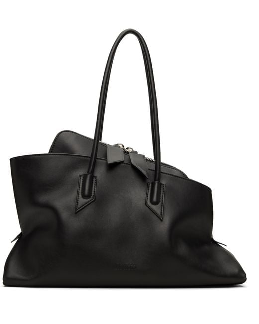 The Attico Black 'La Passeggiata' Medium Top Handle Bag