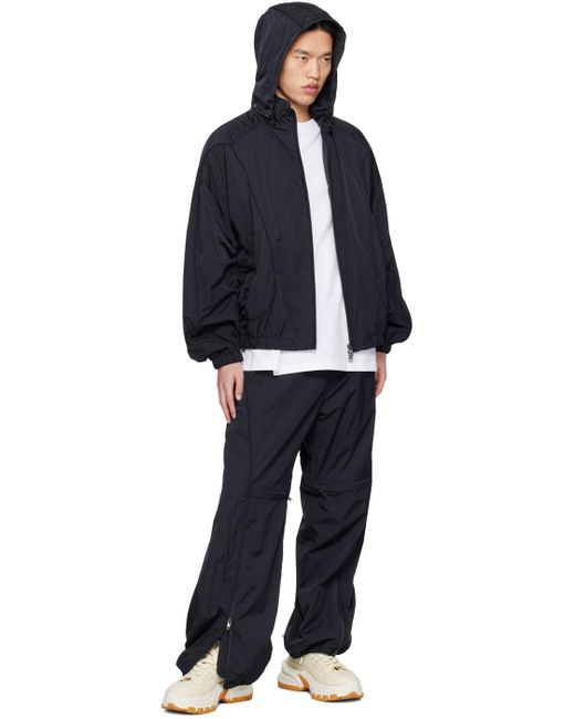 Wooyoungmi Blue Paneled Track Pants for men