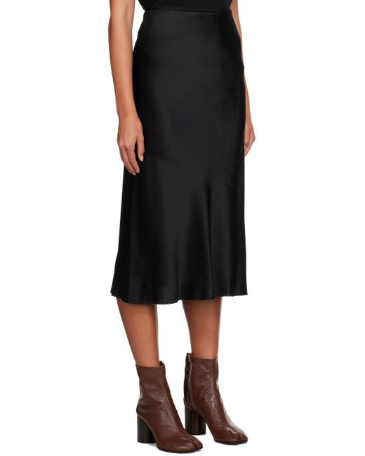 Maison Margiela Black Stitching Midi Skirt