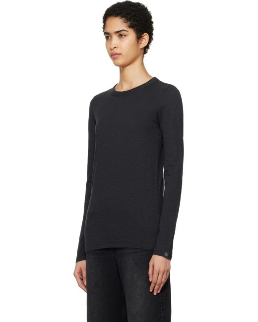 Rag & Bone ブラック The Slub Long Sleeve Tシャツ Black