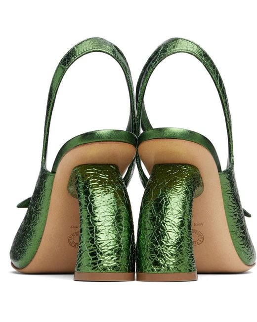 Dries Van Noten Green Cutout Heels