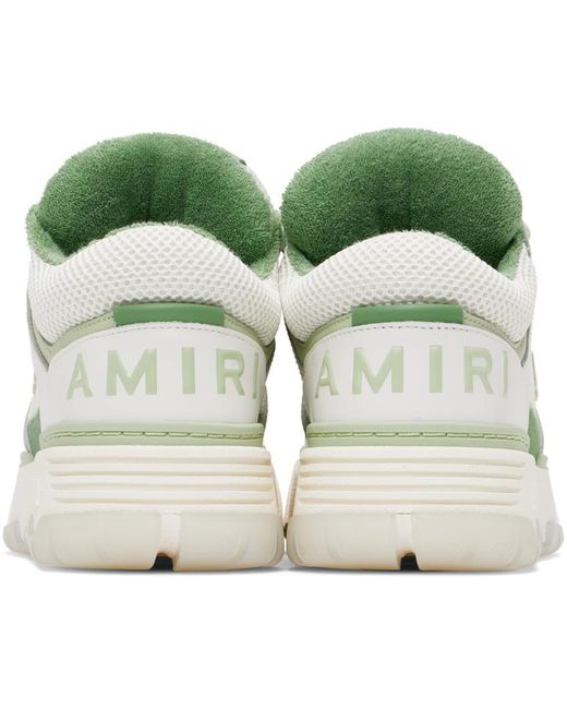 Amiri White Ma-1 Leather Mesh Sneakers