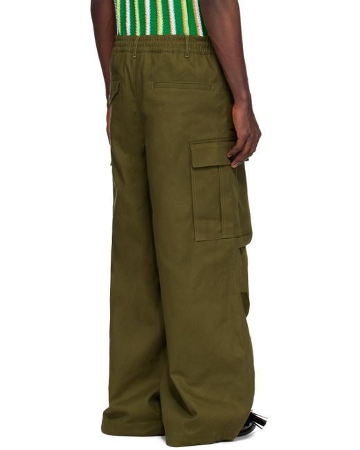 Pantalon cargo vert à cordons coulissants Marni pour homme en coloris Green