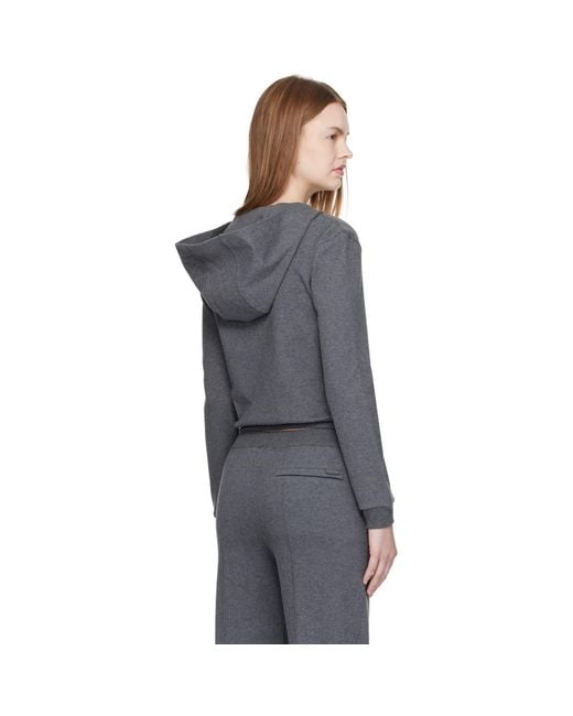 Tom Ford Black Peachy Hand Cotton Jersey Zip Hoodie