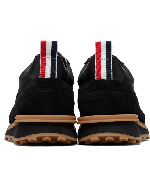Thom Browne Black Tech Nylon Alumni Sneakers for men