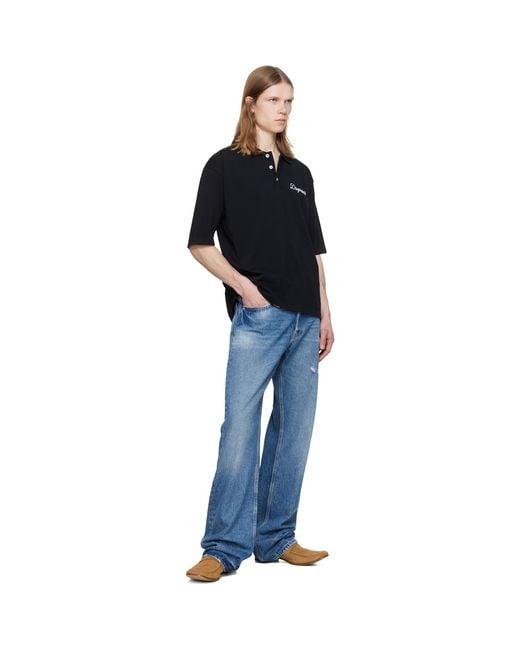 DSquared² Black Signature' Tennis Fit Polo for men