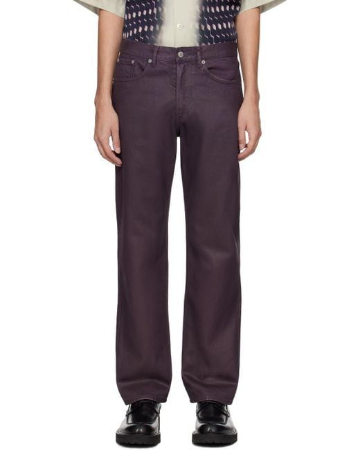 Dries Van Noten Blue Purple Five-pocket Jeans for men