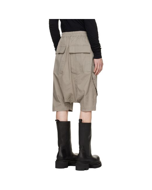 Rick Owens Multicolor Taupe Tower Pods Cargo Shorts for men