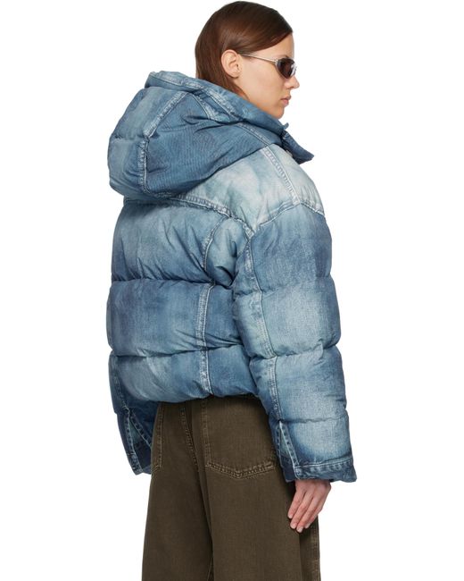 Acne Blue Oversized Puffer Down Jacket