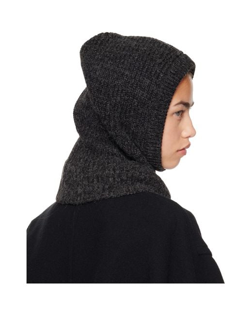 Lemaire Black Alpaca & Yak Blend Balaclava