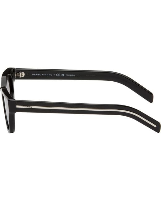 Prada Gray Oval Sunglasses for men