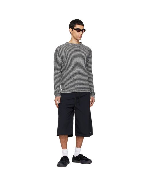 ERL Black Long Woven Shorts for men