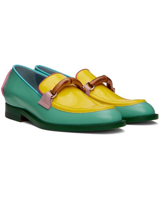 Casablancabrand Green & Yellow Memphis Loafers for men