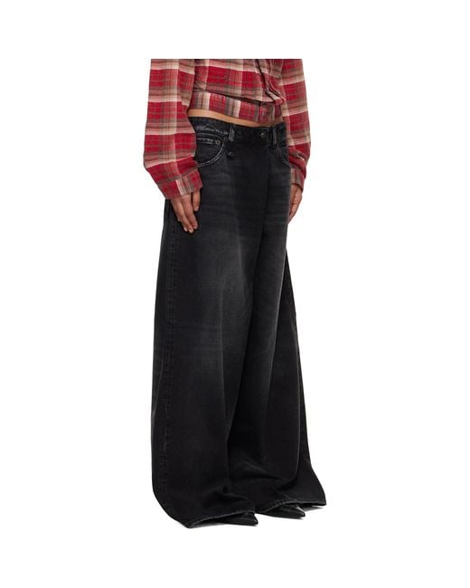 R13 Black Nico Wrap Jeans