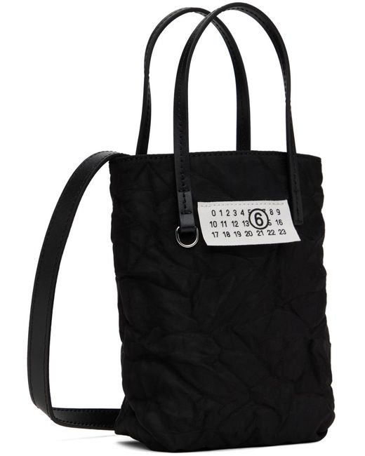 MM6 by Maison Martin Margiela Black Nylon Taffeta Mini Tote Bag for men