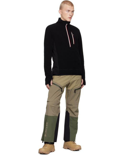Moncler Black Maglia Lupetto Con Zip Jacket for men