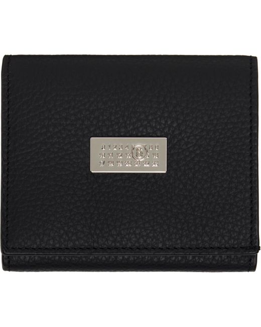 Portefeuille À Trois Volets Noir À Logo Numérique MM6 by Maison Martin Margiela pour homme en coloris Black