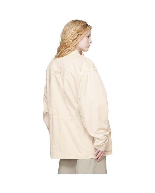 Rier Natural Off- Cotton Field Jacket