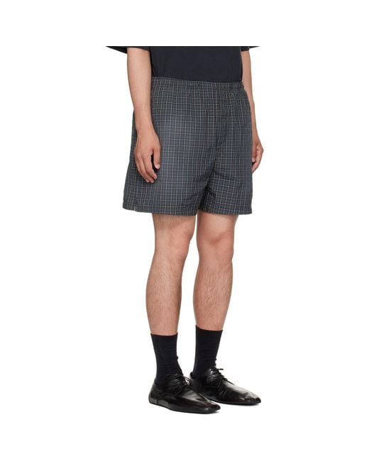 Balenciaga Gray Technical Check Boxer Shorts for men